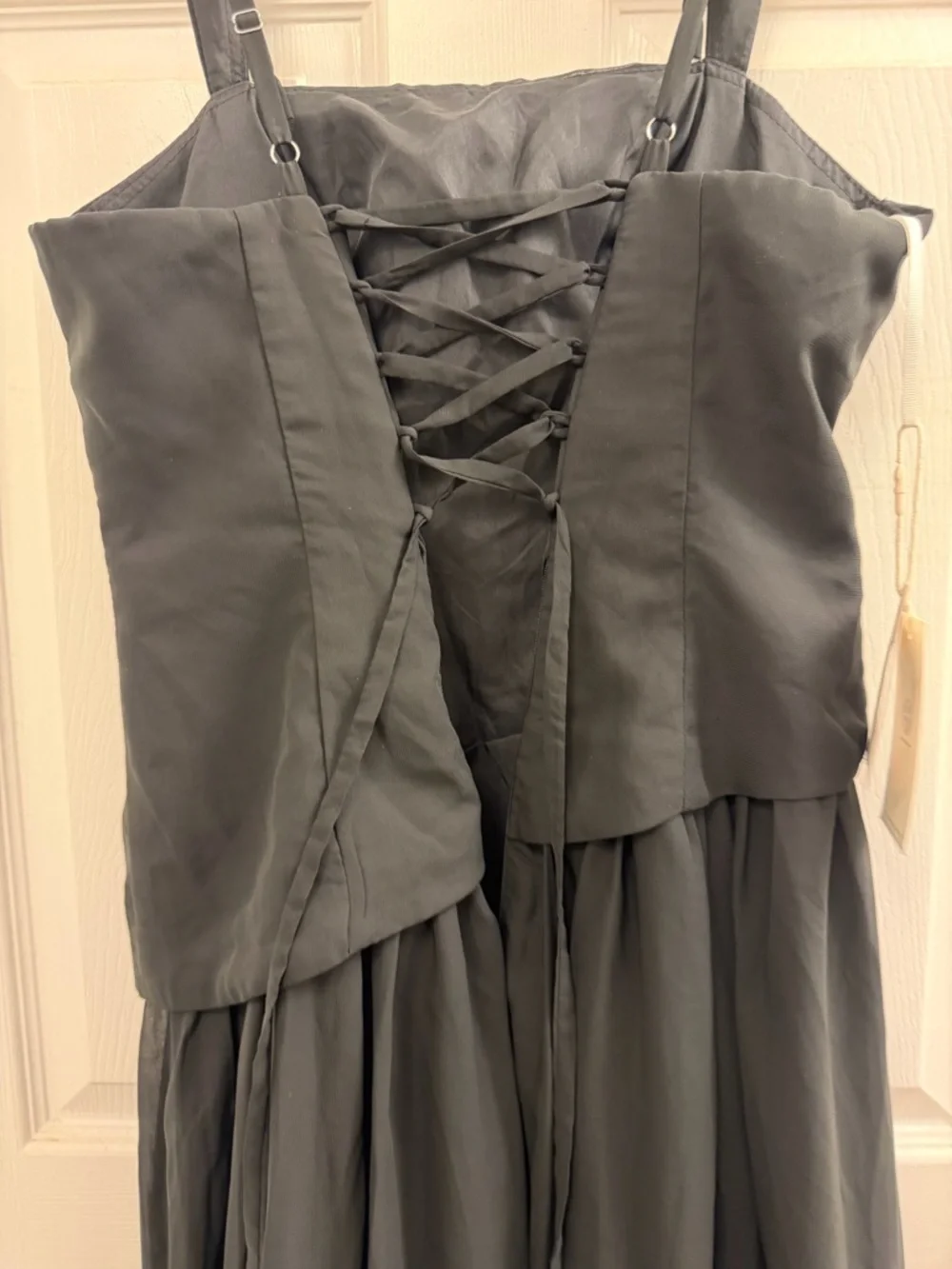 Chuang He Black Maxi Elegant Flowing Dress
